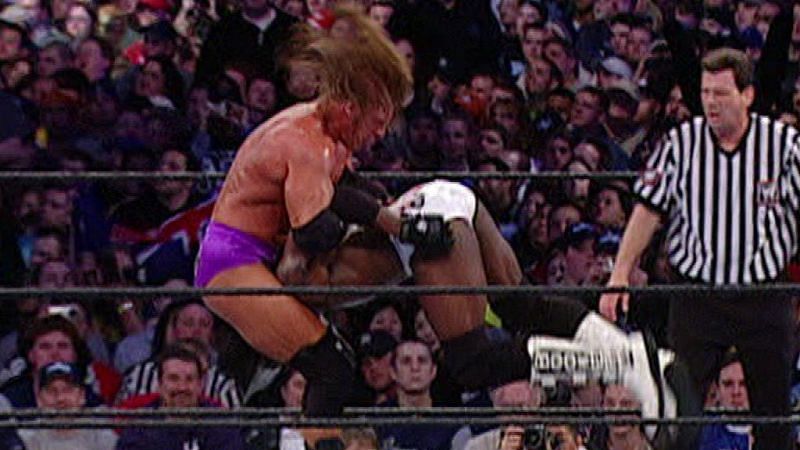 Almost as much time passes between this move and the pin as Helmsley spent in the ring during his Wrestlemania debut.